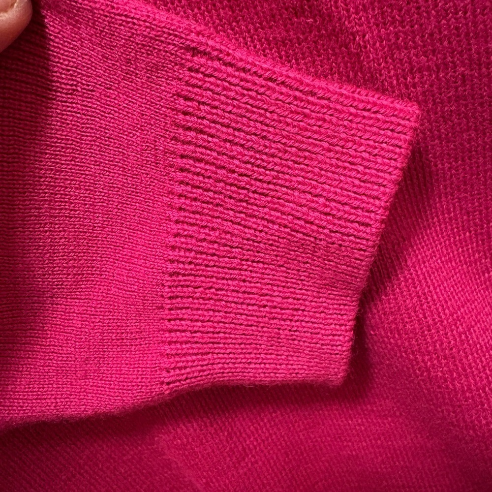 Bogner Virgin Wool Embroidered Dragon Crest Sweater – Fuchsia Pink – Size M - Picture 10 of 15